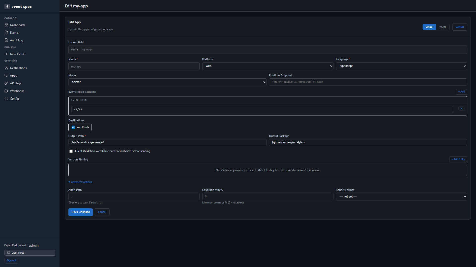 New app form