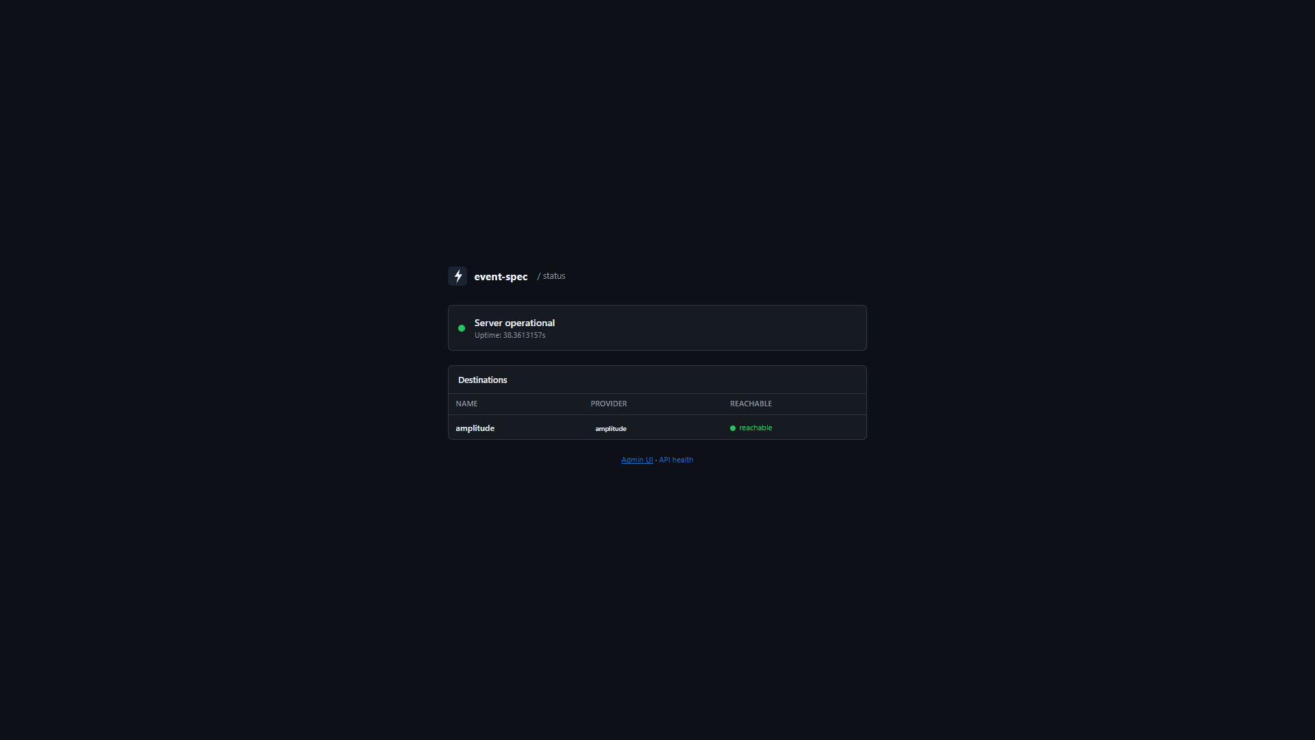 Status page